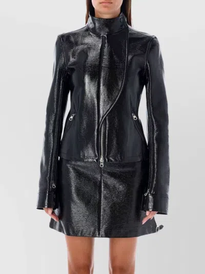 Courrèges Courreges 'motorcycle Vinyl' Jacket In Black