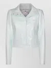 Courrèges Shiny Long Sleeve Casual Style Jacket In White