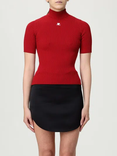 COURRÈGES SHIRT COURRÈGES WOMAN COLOR RED,H15331014