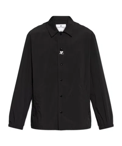 Courrèges Shirt-style Casual Jacket In Black
