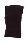 Courrèges Courreges Women Aubergine Viscose Blend Tank Top In Brown