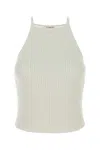 Courrèges Courreges White Viscose Blend Tank Top In Gray