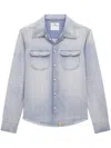 Courrèges Relaxed Fit Shirt Two Pockets In Light Blue Wash