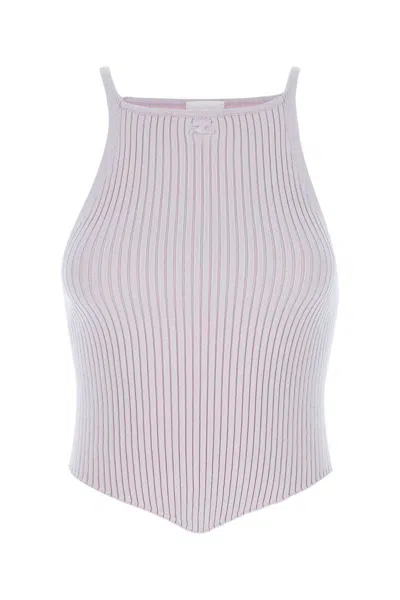 Courrèges Lilac Viscose Blend Top In Purple