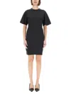 Courrèges Courregès Short Cotton Dress In Black
