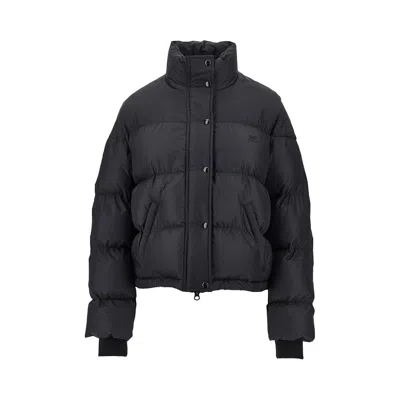 Courrèges Short Down Jacket In Black