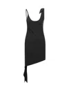 Courrèges Courreges Black Polyester Mini Dress In Black