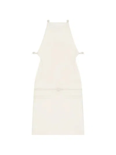 Courrèges Short Dress With Belt In White