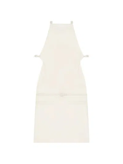 Courrèges Short Dress With Belt In White