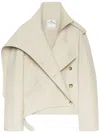 Courrèges Short Oblique Trench Coat In Neutrals