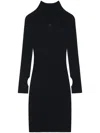 Courrèges Courreges Short Ribbed Dress In Black