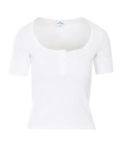 Courrèges Short-sleesleeved T-shirt In White