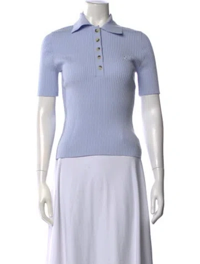 Pre-owned Courrèges Short Sleeve Polo In Blue