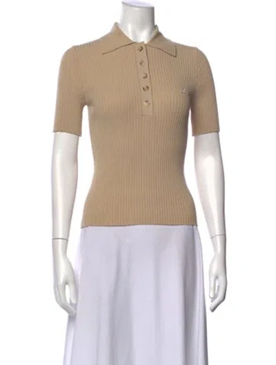 Pre-owned Courrèges Short Sleeve Polo In Neutral