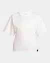 Courrèges Short-sleeve Slim T-shirt In Heritage White
