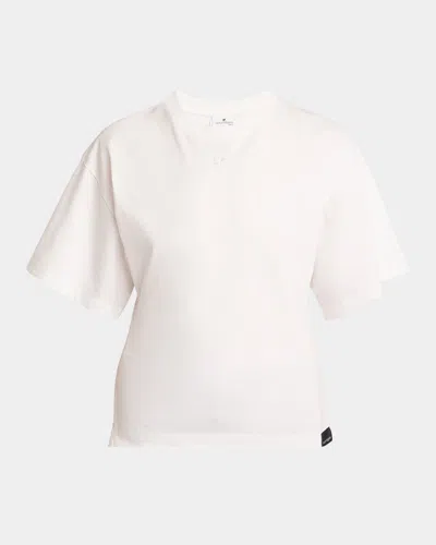 Courrèges Short-sleeve Slim T-shirt In Heritage White