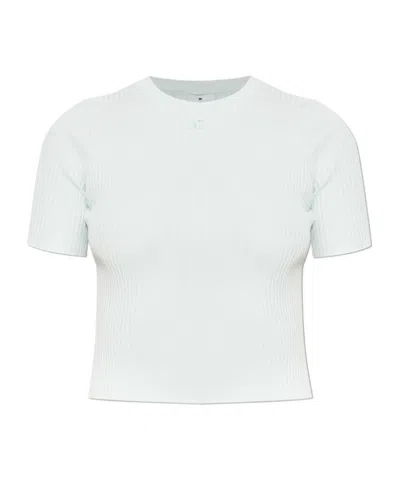 Courrèges Short Sleeve T-shirt In White