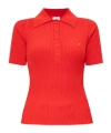 Courrèges Red Viscosa Blend Polo Shirt In Red