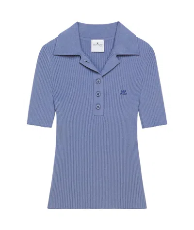 Courrèges Short-sleeved Polo Shirt In Blue
