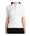 Courrèges Iconic Rib-knit Polo Shirt In White