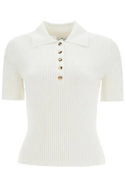 COURRÈGES SHORT-SLEEVED RIBBED POLO