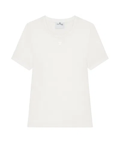 Courrèges Ac Straight T-shirt In White