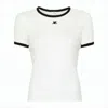 Courrèges Short-sleeved T-shirt With Contrasting Trim In White