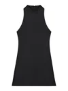 Courrèges Twisted Design Sleeveless Top In Soft Cotton In Negro