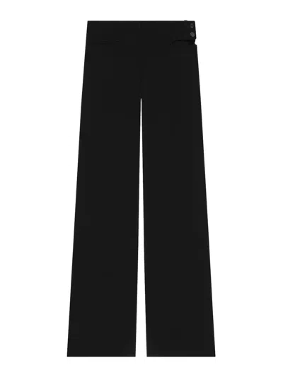 COURRÈGES BLACK CASUAL PANTS WITH WAISTBAND