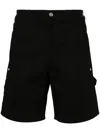 Courrèges Black Sailor Shorts In Black