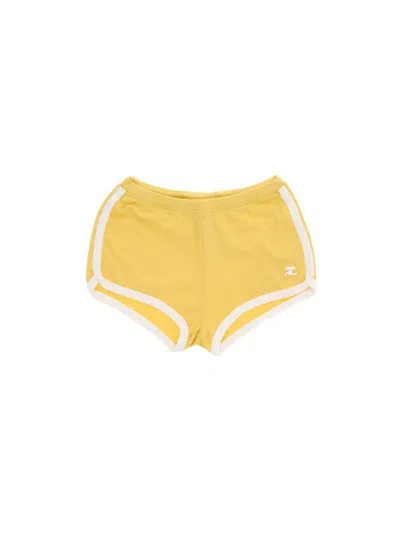 Courrèges Shorts In Pollen/ Heritage White