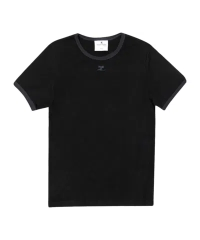 Courrèges Short-sleeved T-shirt In Black