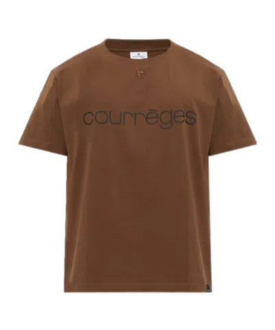 Courrèges Short-sleeved T-shirt In Brown