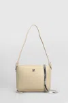 Courrèges Shoulder Bag In Beige Leather In Beige
