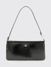 Courrèges Rectangular Naplack Pouch Adjustable Strap In Black