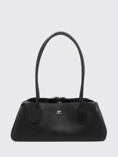 Courrèges Shoulder Bag Woman Color Black In Blue