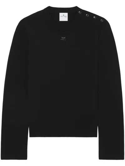 Courrèges Courreges Black Cotton Blend Sweater