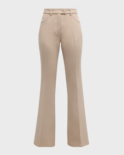 Courrèges Signature 70s Twill Bootcut Pants In Sand