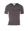 Courrèges Courregès Heritage Contrast T-shirt In Gray