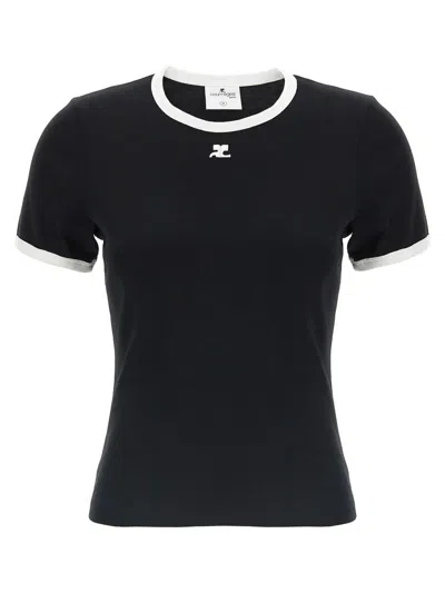 COURRÈGES COURRÈGES 'SIGNATURE CONTRAST' T-SHIRT