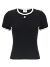 Courrèges Courreges Women Signature Contrast T-shirt In Black