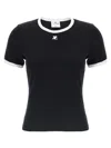 Courrèges Courreges Women Signature Contrast T-shirt In Black