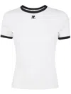 Courrèges Courreges Women Cotton T-shirt With Contrasting Profiles