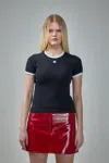 Courrèges Signature Contrast T-shirt In Black
