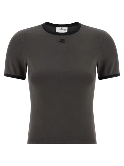 COURRÈGES COURRÈGES 'SIGNATURE CONTRAST' T-SHIRT