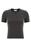Courrèges Courregès Heritage Contrast T-shirt In Gray