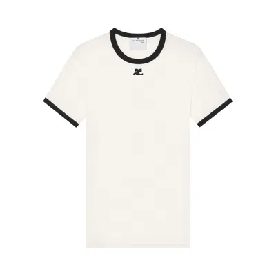 Pre-owned Courrèges Signature Contrast T-shirt 'heritage White' | Men's Size S