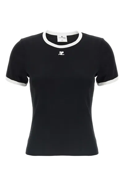 COURRÈGES 'SIGNATURE CONTRAST' T-SHIRT