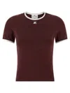 Courrèges Courreges Women Cotton T-shirt With Contrasting Trim In Red