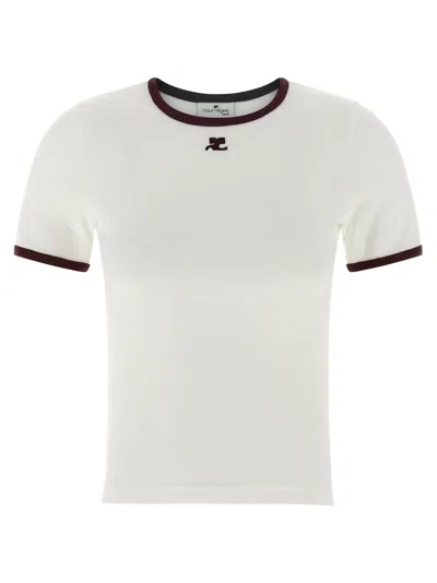 COURRÈGES SIGNATURE CONTRAST T-SHIRT